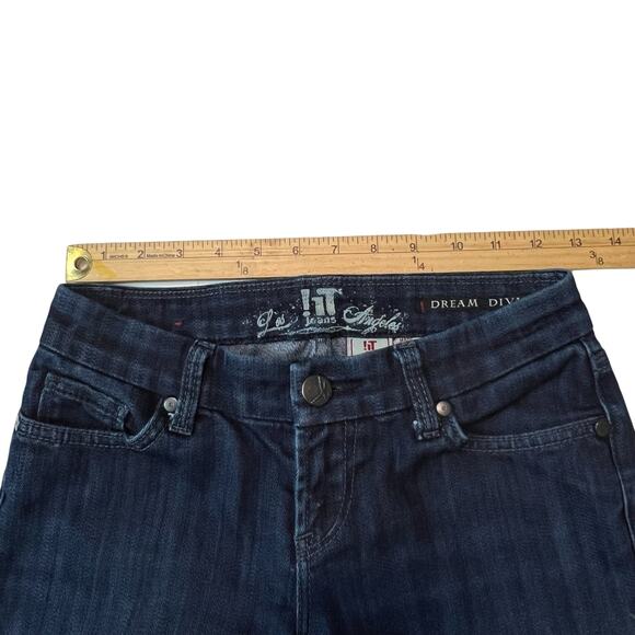 IT Bootcut Jeans Size 25 Dream Diva Dark Wash Low Rise Flare - Picture 5 of 11